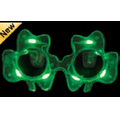 Blank Light Up Shamrock Sunglasses